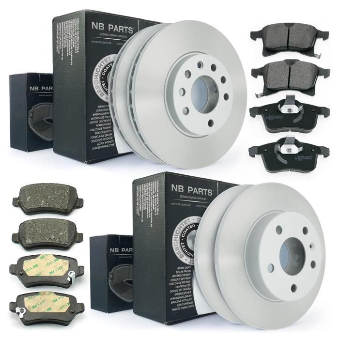 Discos y pastillas de freno delanteros y traseros para Opel Astra H, Combo, Meriva, Zafira B