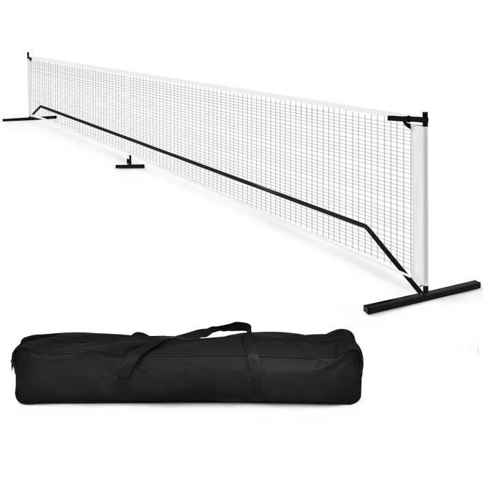 Badminton/Pickleball Net 670 x 92cm COSTWAY - Fiberglass Pole - Carry Bag - Metal Frame - Indoor/Outdoor