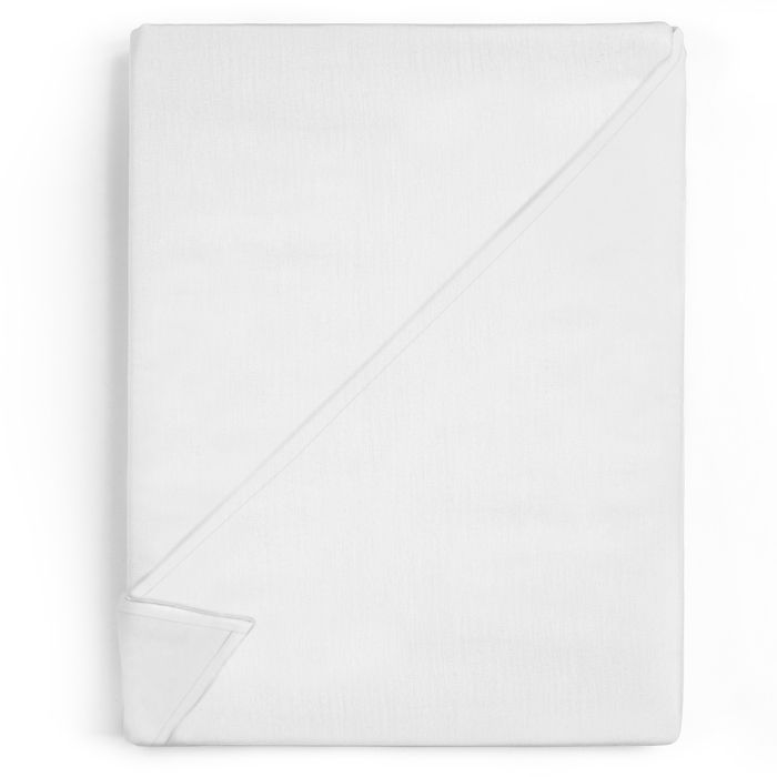 Drap Plat Blanc 160 x 200 cm - AMAZINGGIRL - Qualité Hôtelière - 100% Coton - Doux et Respirant