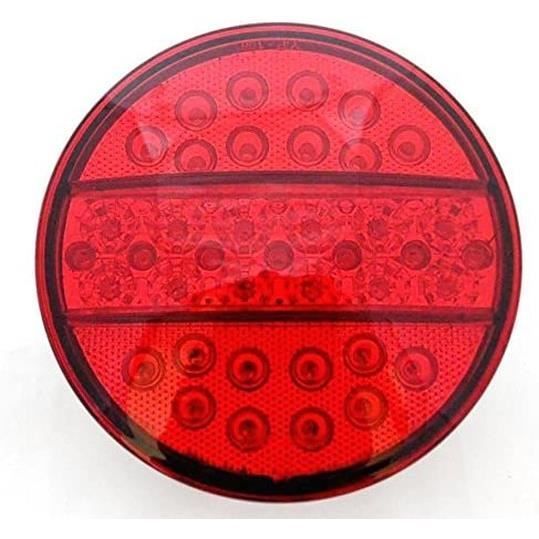 6 luces de posición traseras LED universales tipo hamburguesa de 12 V para camiones, caravanas y autocaravanas.