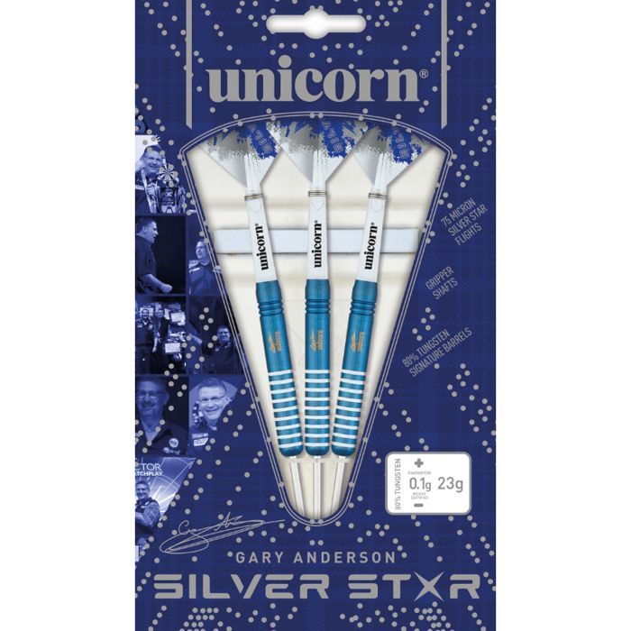 Fléchette Licorne en tungstène Unicorn Anderson Silver Star - 21 g