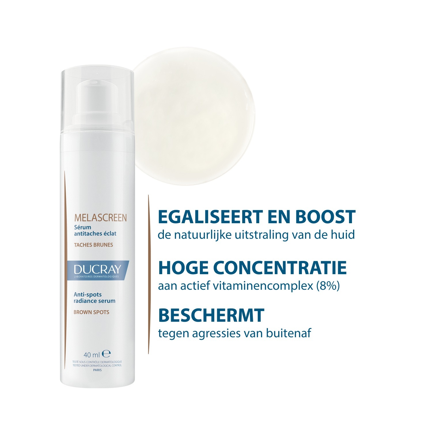 Ducray krema protiv pigmentnih fleka MELASCREEN serum protiv pigmentnih fleka za blistav ten – 40 ml
