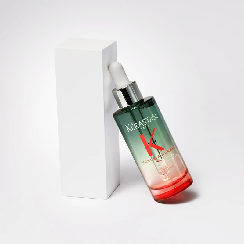 Kérastase Genesis Homme Serum Anti-chute Fortifiant stiprinantis serumas silpniems plaukams, linkusiems slinkti