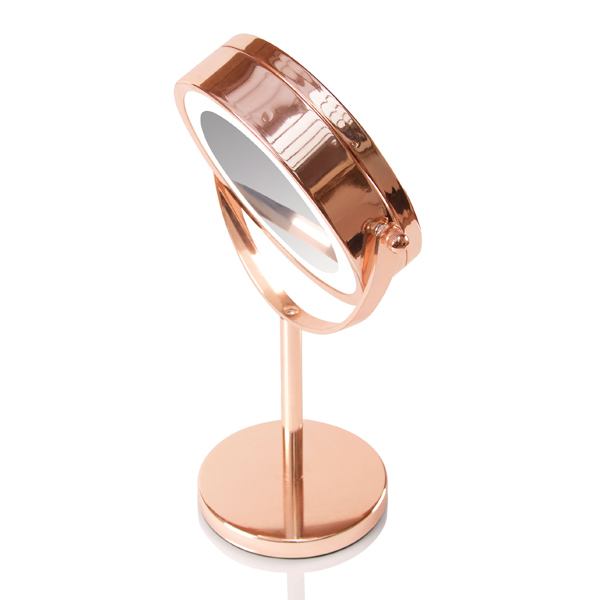 Rio Rose Gold -kaksipuolinen LED-kosmetiikkapeili