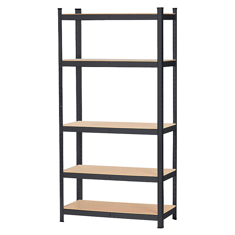 Scaffalatura da lavoro in acciaio con 5 ripiani in MDF, portata 250 kg/ripiano