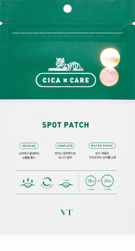 Adesivos Cica Spot Patch da VT Cosmetics para pele problemática.