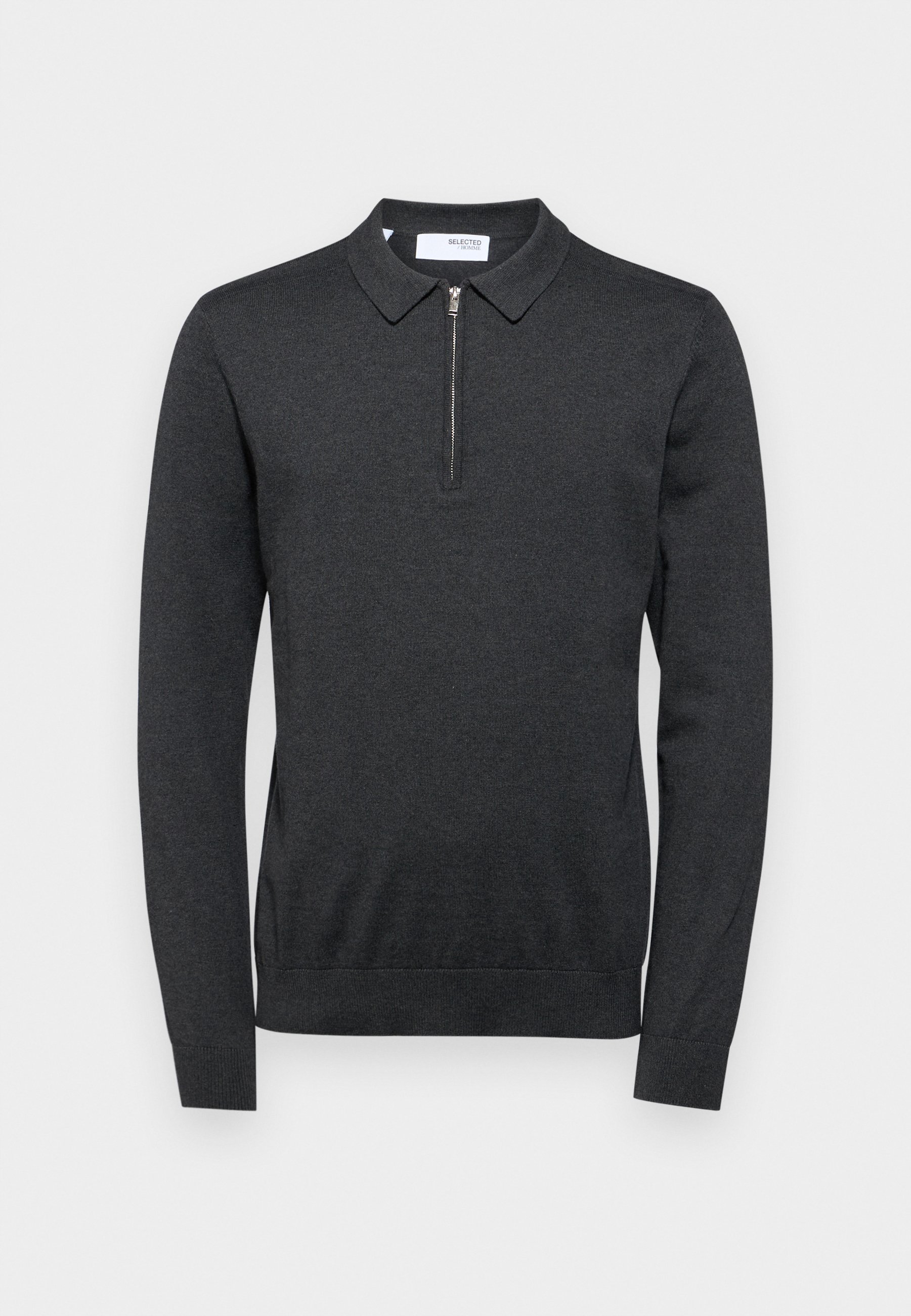 Selected Homme SLHBERG HALF ZIP - Genser - antrasit/melange