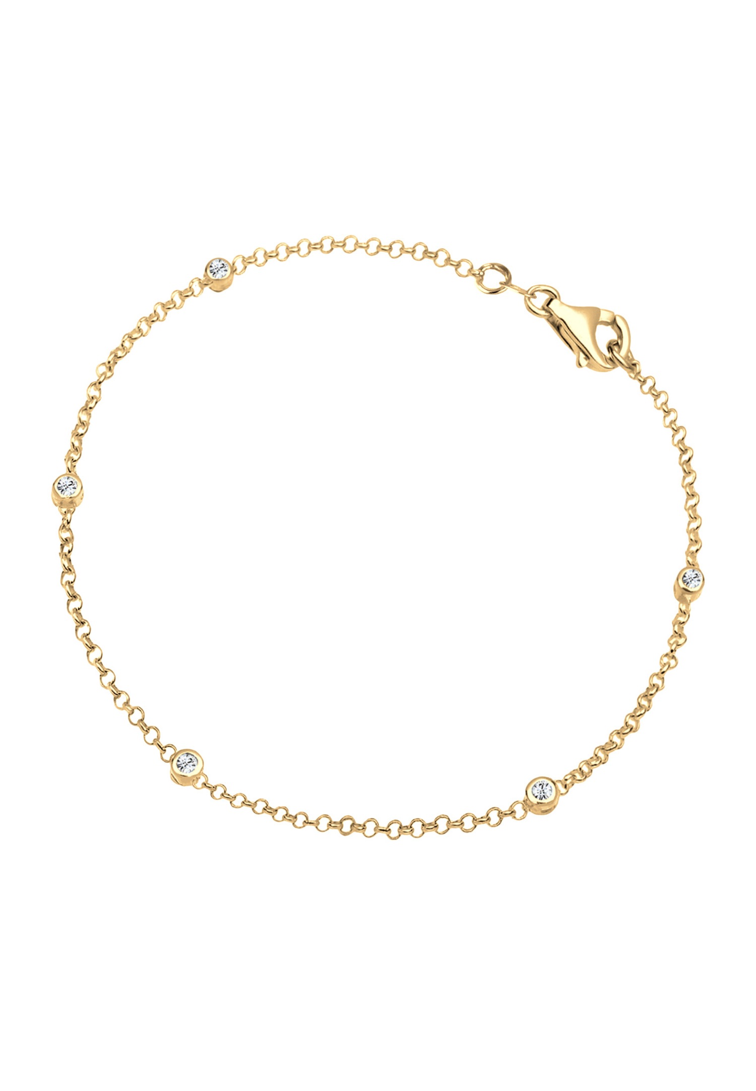 Elli Femmes Basic Filigrane Combinable avec cristaux en argent sterling 925
