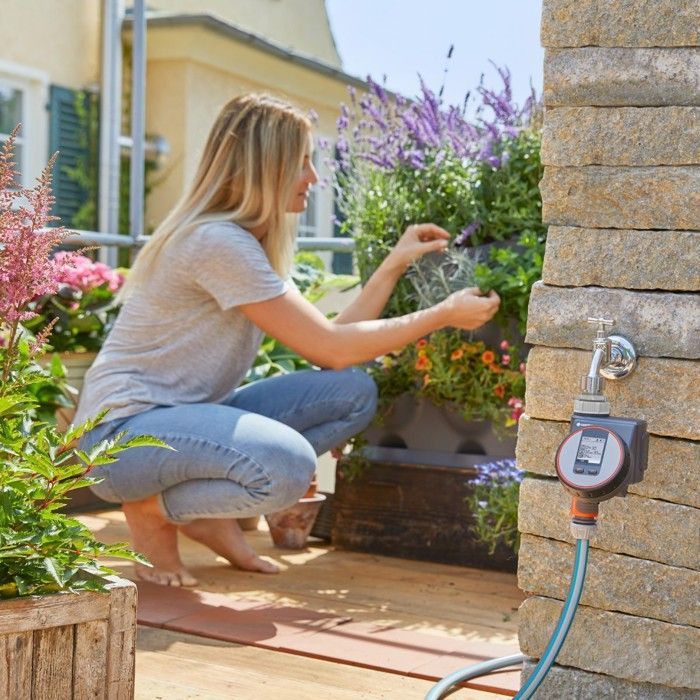 Programmateur d'arrosage - GARDENA - 1890-34 - Noir - Arrosage de jardin - Simple à utiliser