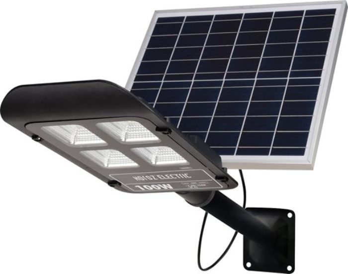 Lámpara LED solar para exteriores - Aplique de pared - Iluminación pública de la Ilustración - Iluminación exterior con energía solar - Control remoto -