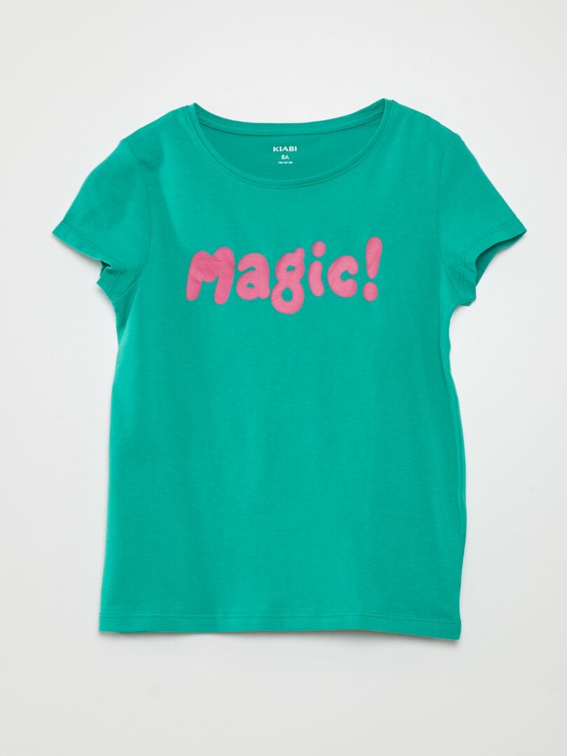 Bedrukt T-shirt met korte mouwen - WIT