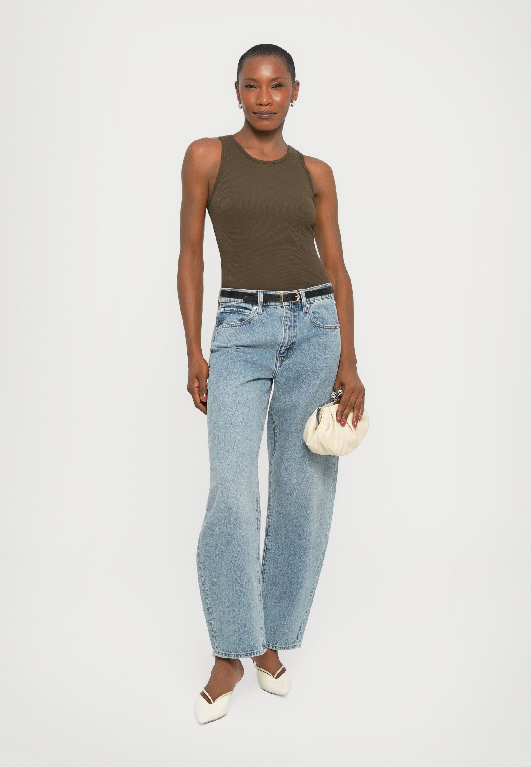 Filippa K FINE TANK - Top - dark khaki
