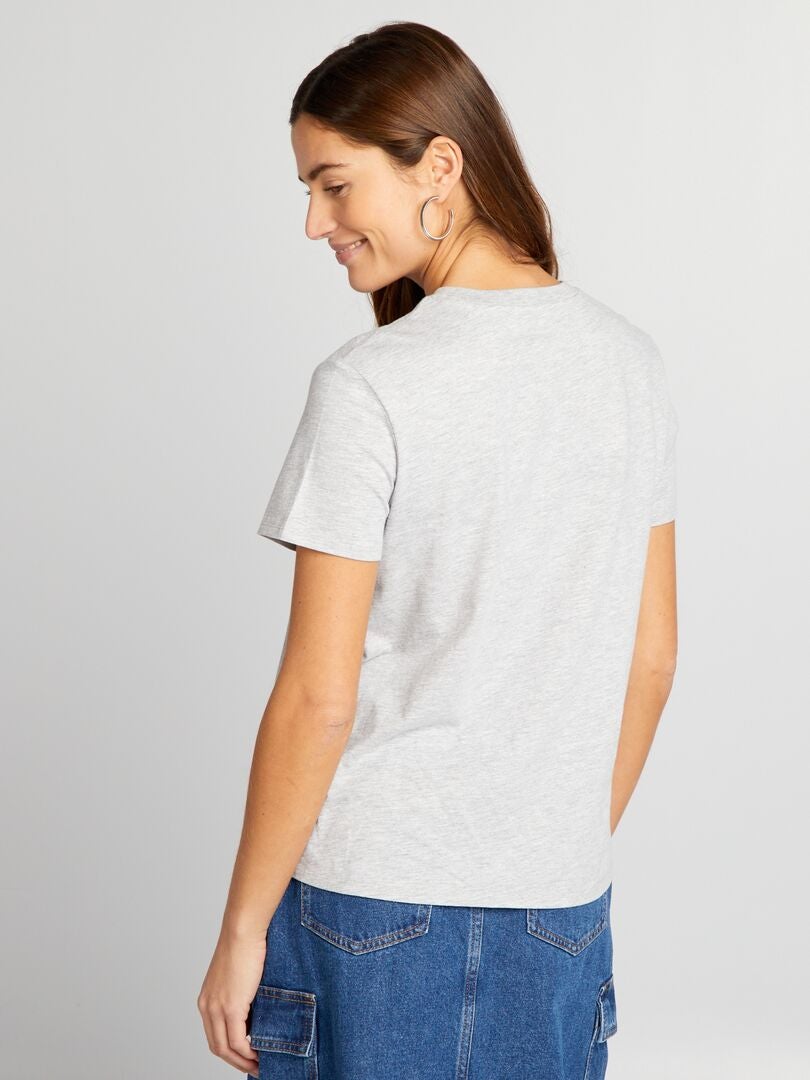 Camiseta de punto lisa - GRIS