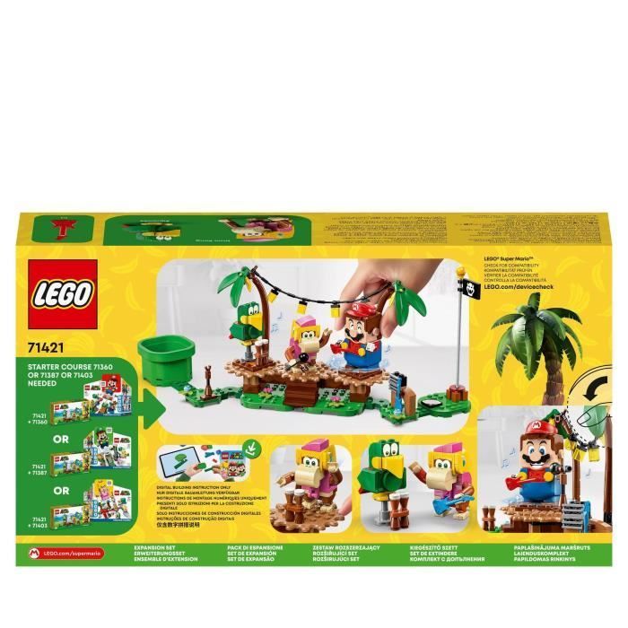 LEGO® Super Mario 71421 Ensemble d'Extension Concert de Dixie Kong dans la Jungle, à Combiner avec Pack de Démarrage