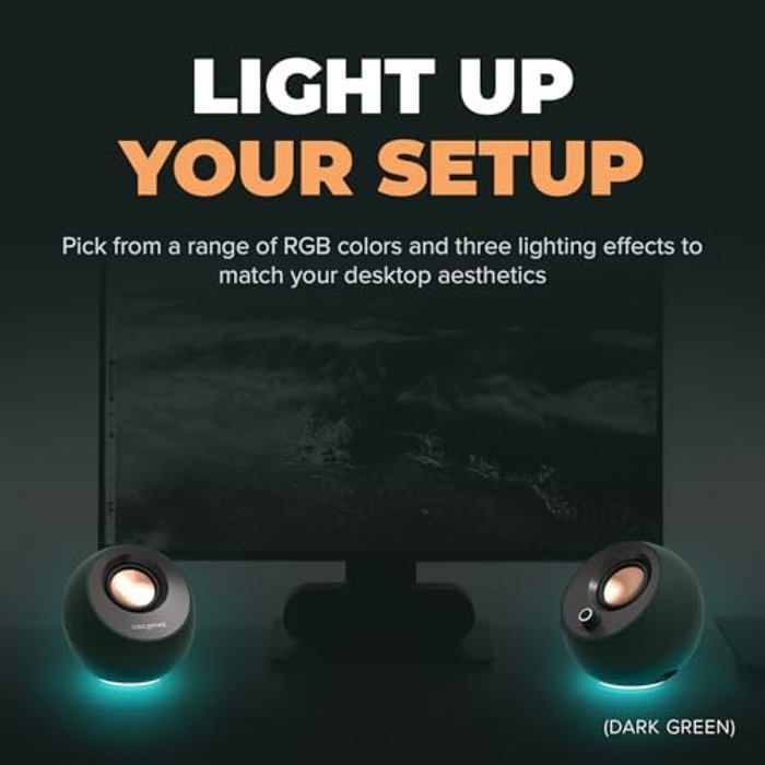 Computer speakers 2.0 - Creative - Pebble Pro - USB-C - Bluetooth 5.3 - Customizable RGB lighting