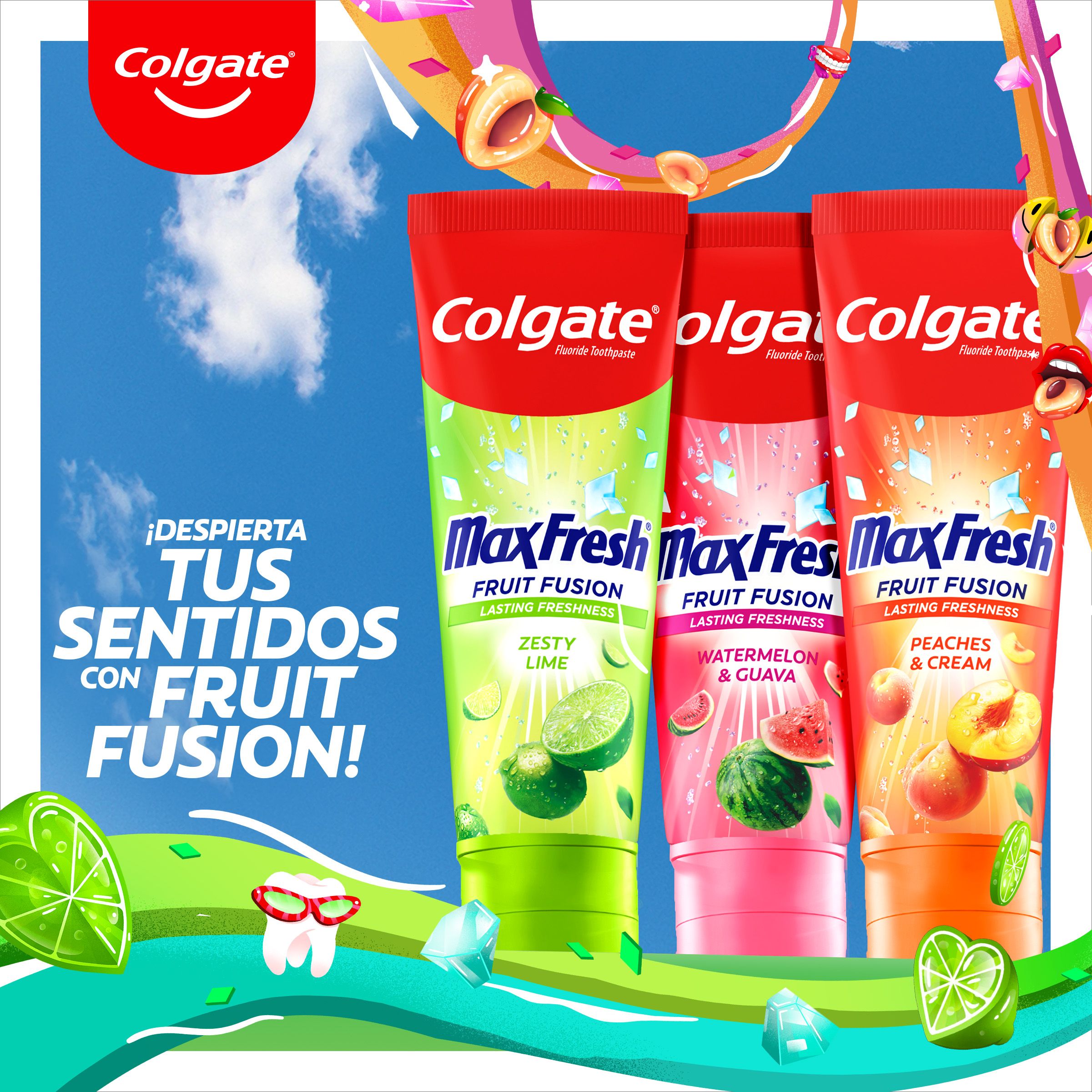 Zobna pasta Colgate Max Fresh Fruit Fusion Zesty Zobne paste in zobne paste