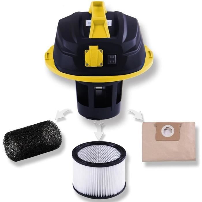 Aspiradora industrial MASKO - 1600 W - 30 L - Para uso en seco y húmedo
