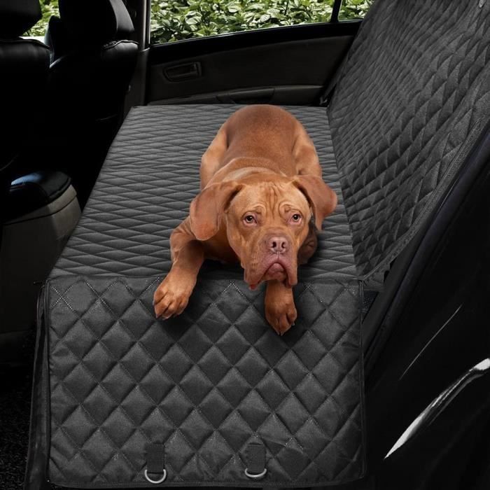 Housse de Siège Voiture pour Chien Animaux Protection de Banquette Arrière Voiture pour Voyage 147 x 137cm