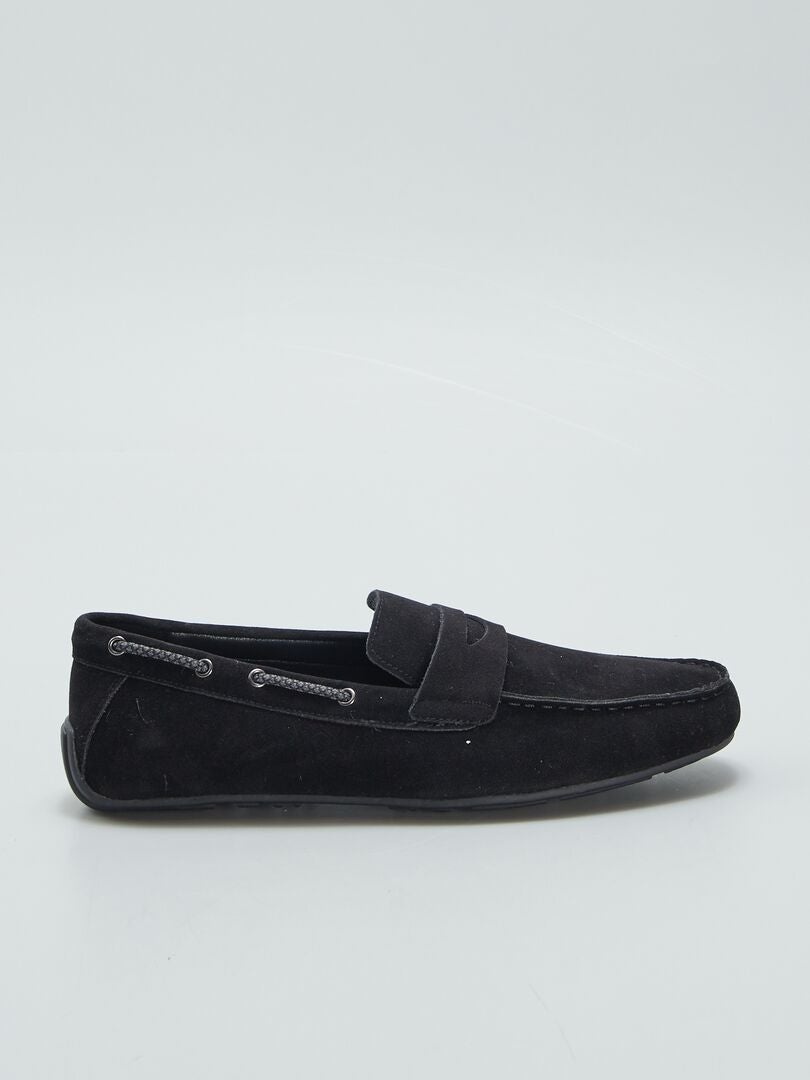 Mocassins de camurça sintética - PRETO