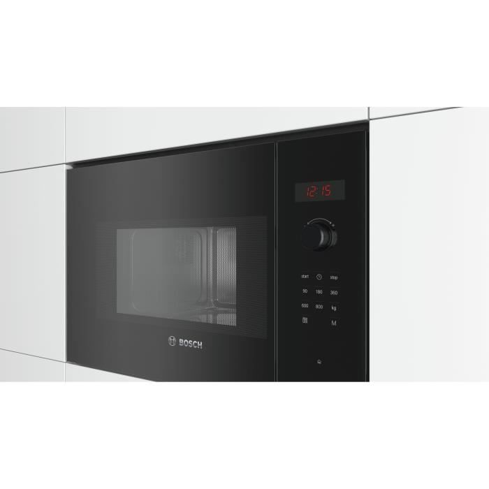 Microondas empotrable individual - BOSCH SER4 - BFL523MB1F - Negro - 7 programas automáticos - 38,2 x 59,4 x 31,7 cm