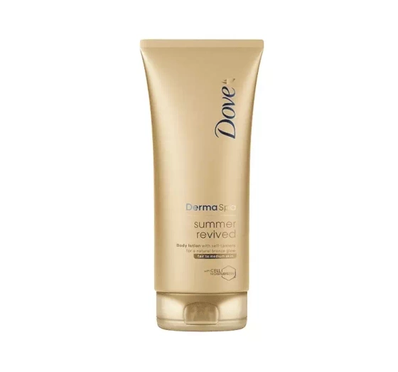 Dove Derma Spa Summer Revived brązujący balsam do ciała do jasnej karnacji 200 ml