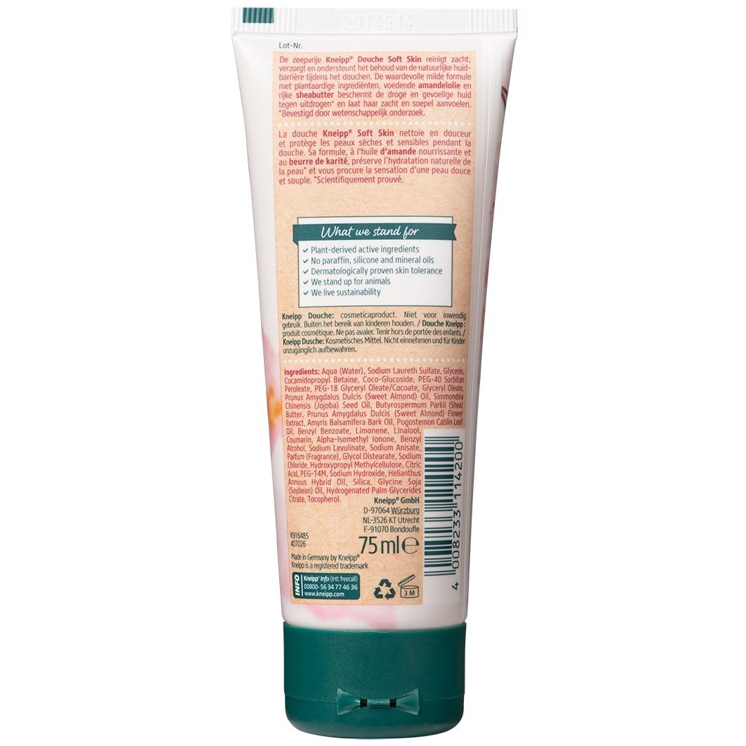 Kneipp Mini sprchový gél pre jemnú pokožku s mandľovým kvetom - 75 ml