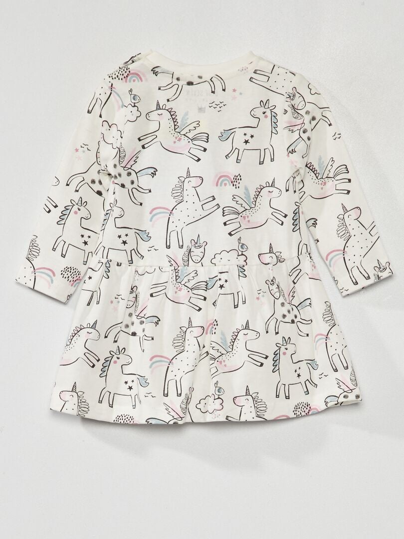 Jersey jurk - wit
