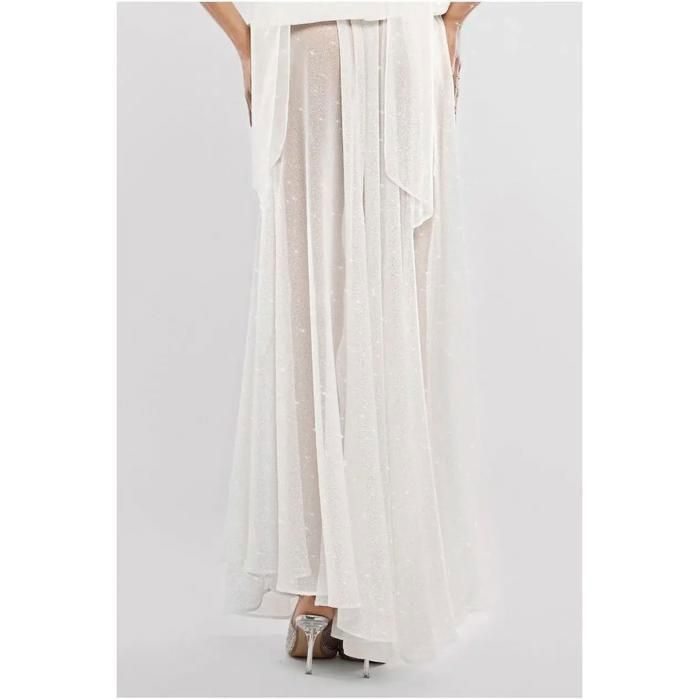 Jupe plissée femme Goddiva Gathered A-Line Maxi