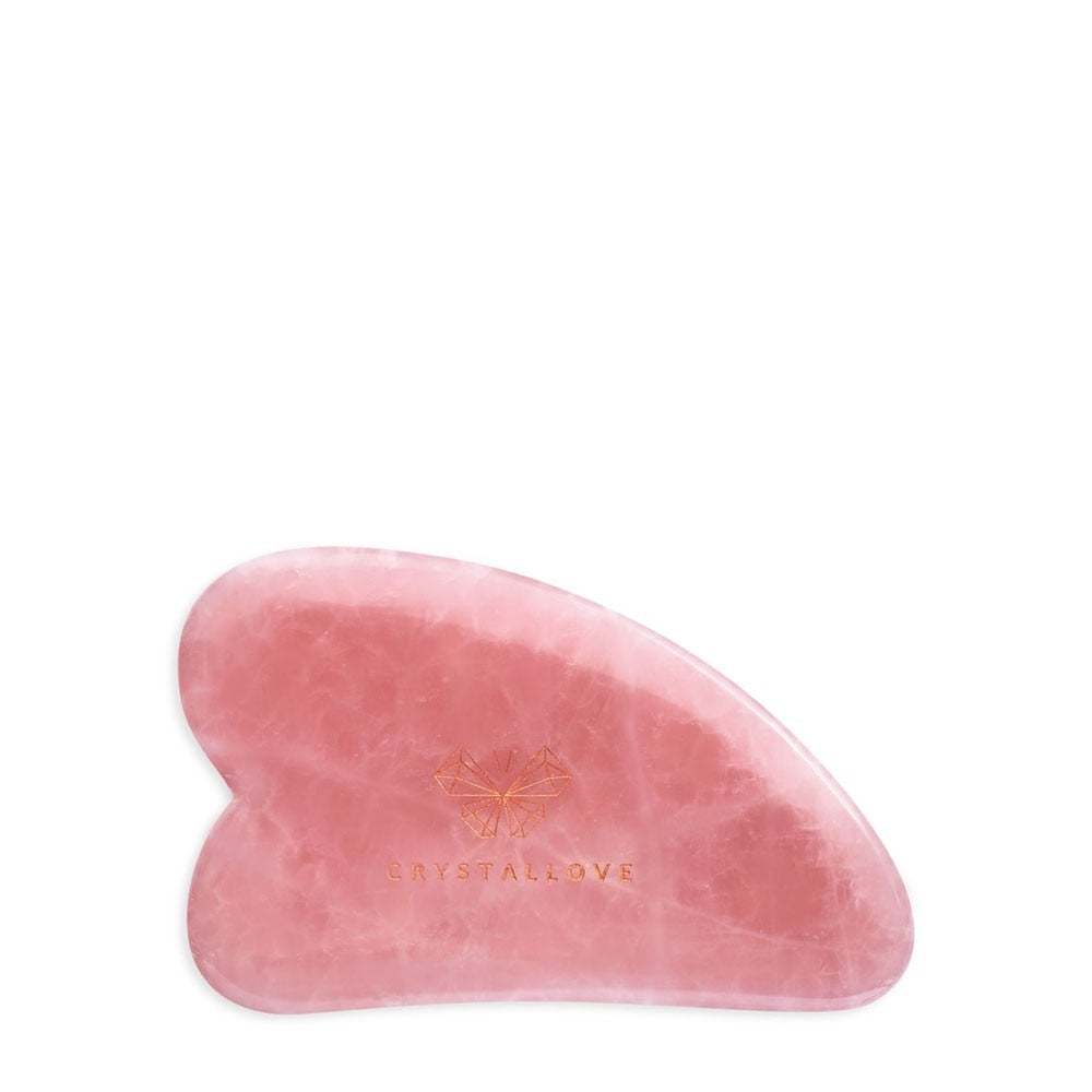 Crystallove Gesichtsmassagegerät Gua Sha – Rosenquarz – 1 komad