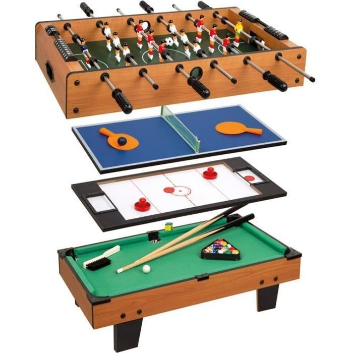 Tavolo multi-gioco - CB Games - 4 giochi - Legno - 79x43x67,5 cm - Per bambini dai 5 anni in su
