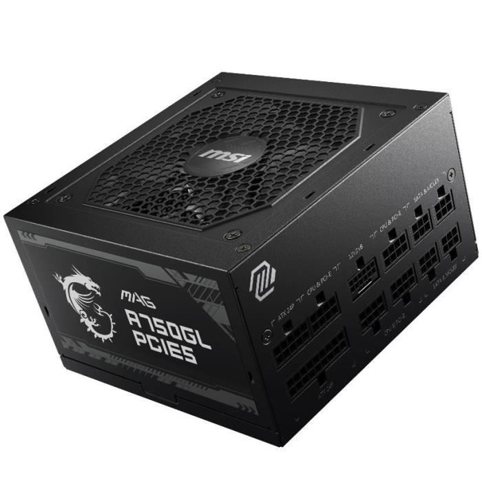 MSI MAG A750GL PC Power Supply PCIe5 - 750W 80+ Gold Modular