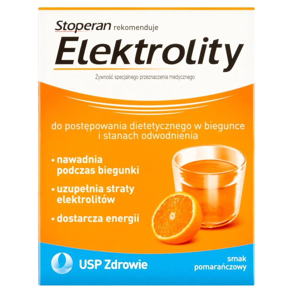 Stoperan Elektrolity, Smak pomarańczowy, 7 Saszetek
