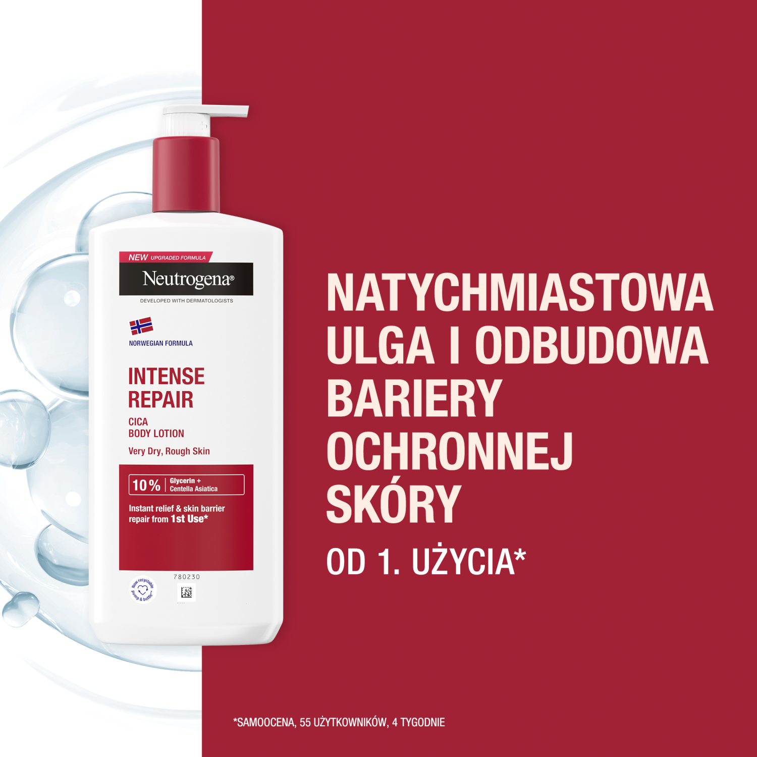 Neutrogena Regenerating Body Lotion for veldig tørr og ru hud 400 ml norsk formel