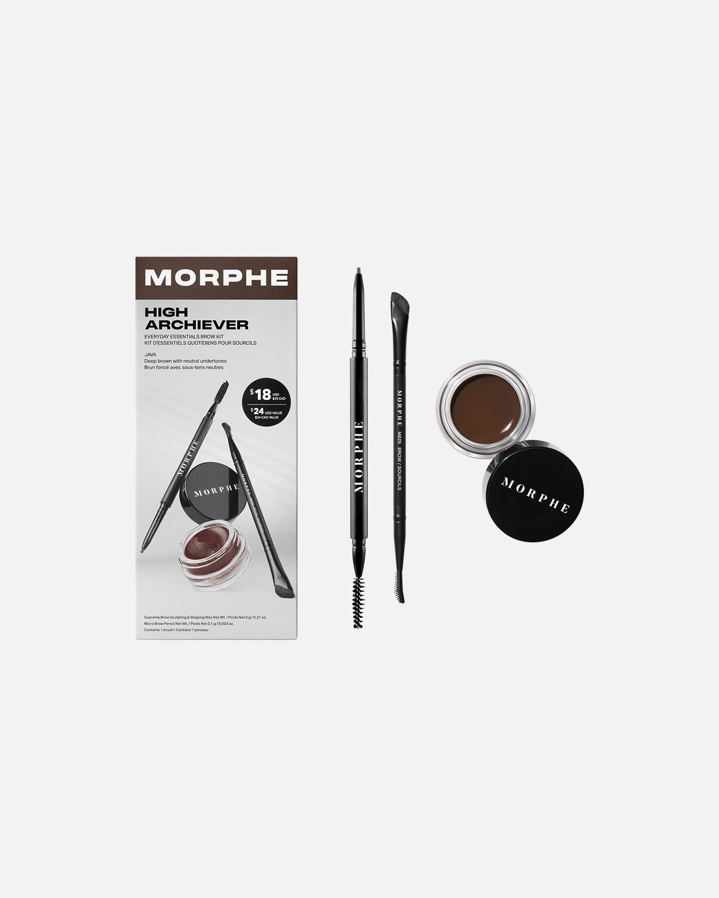 Morphe boja za obrve High Archive Everyday Essentials set za obrve - 1 komad