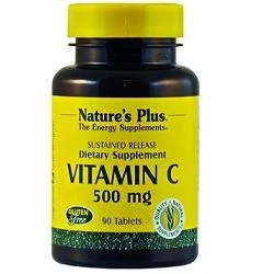 NATURES PLUS Vitamine C 500 mg sans gluten, 90 comprimés
