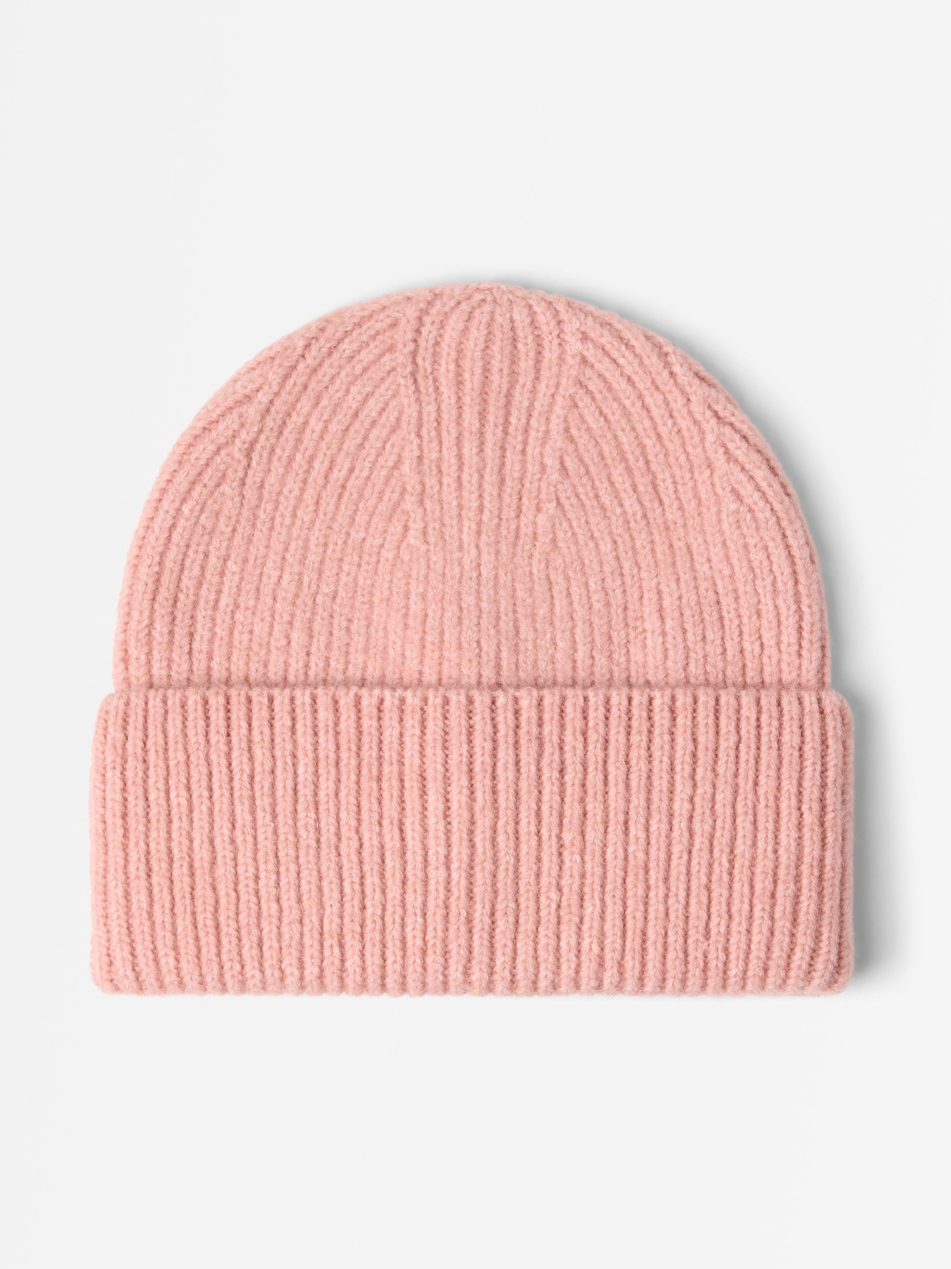 Bonnet tricoté corail clair