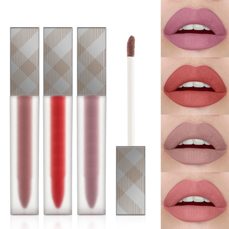 Brillo labial mate, labial líquido terroso, sedoso, hidratante, no pegajoso, color pasta de frijol, natural, ilumina la piel TSLM1