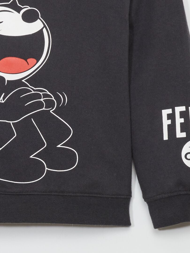 Sudadera con capucha 'Felix el Gato' - NEGRA