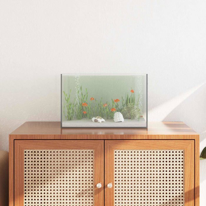 Aquarium en verre - vidaXL - Blanc - 40x25x25 cm - Rectangulaire - Robuste - Bords doux