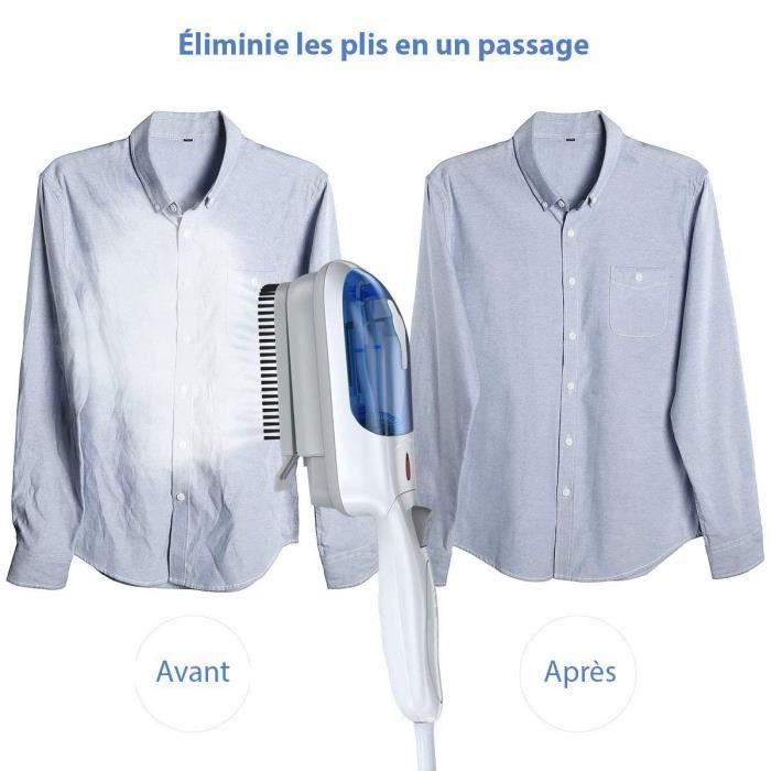 Défroisseur Vapeur Portable -Fer à Repasser de Voyage -Repassage à la main -Adapté tous Tissus Coton Soie Laine