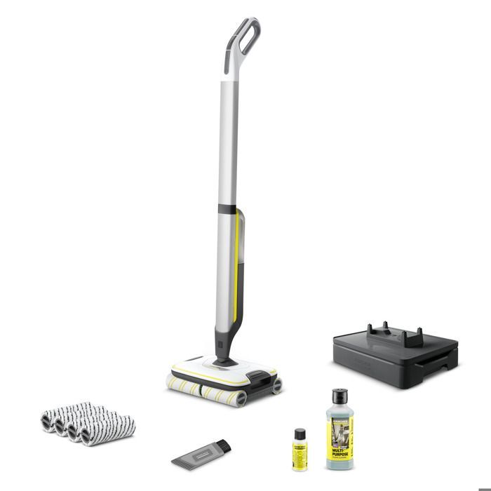 Limpiador de suelos inalámbrico Kärcher FC 7 Cordless Plus Stone *UE - Autonomía de 45 min - 500 rpm - Rodillos especiales para baldosas