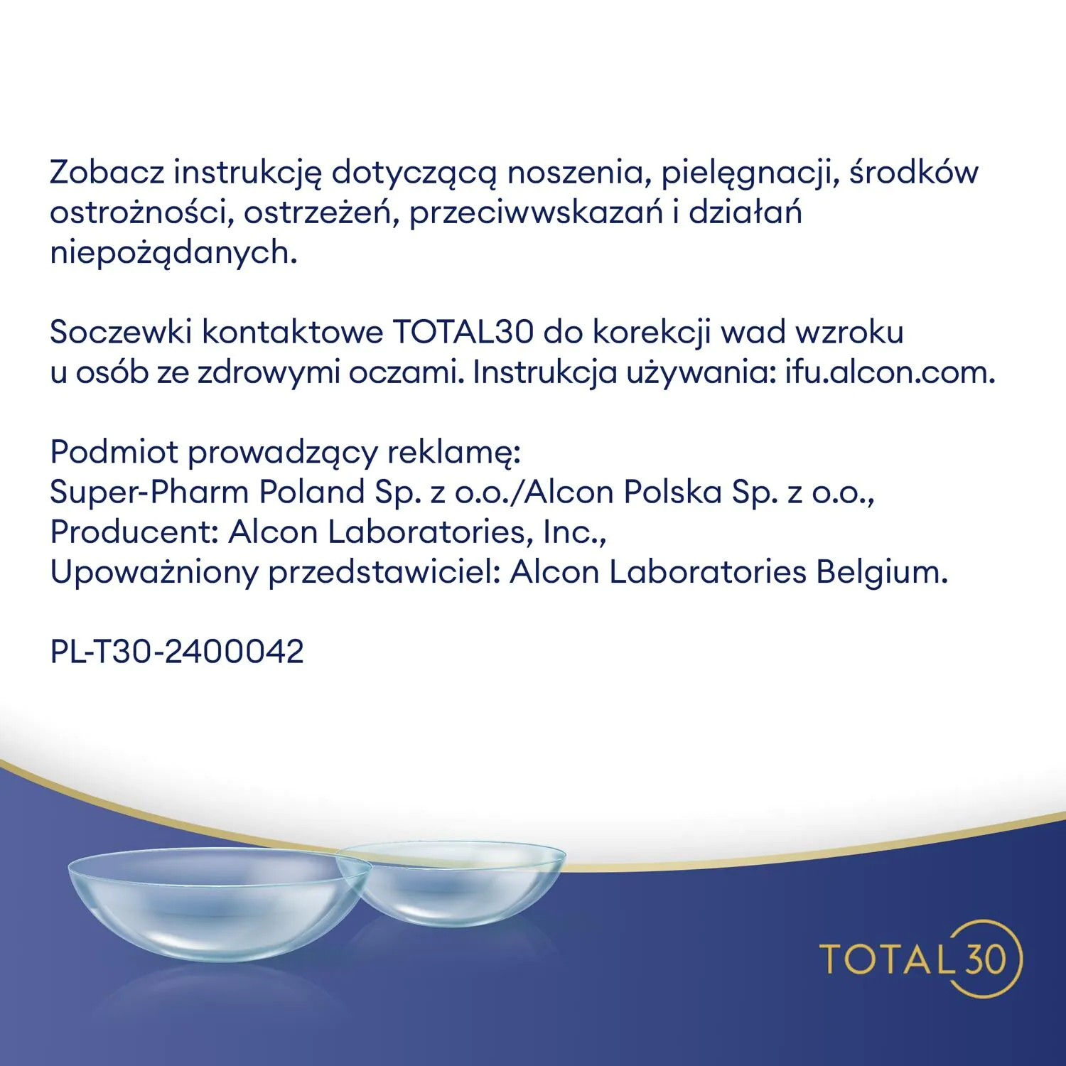 Total30 Sphere, Soczewki kontaktowe miesięczne, Moc -04.25