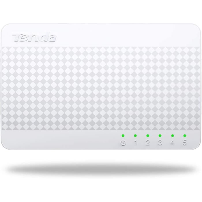 Switch Ethernet TENDA S105 - 5 porte Megabit 10/100 Mbps RJ45 - Plug&Play