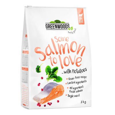 Greenwoods-laks med poteter, spinat og tranebær