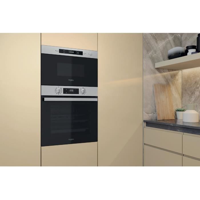 Horno microondas empotrable - WHIRLPOOL - MBNA900X - Acero inoxidable - 22 L