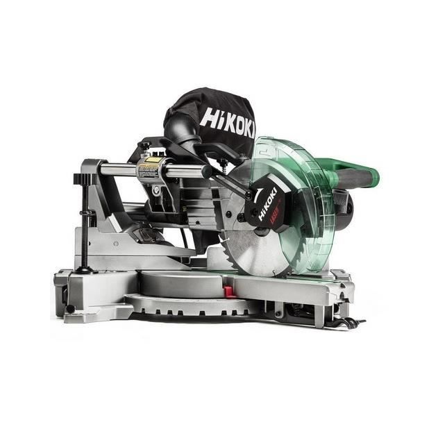 Sierra radial Hikoki C8FSHGWAZ - 1100 W - 216 mm - Láser - Corte a inglete - Madera