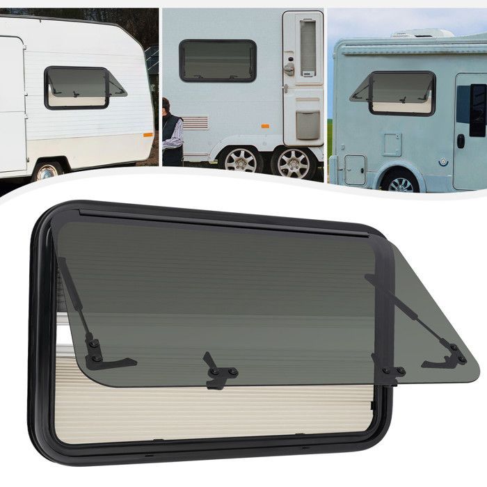 Extended Aluminum Alloy Framed Window - 80x50cm - Rounded Corner Camper Window - RV Window