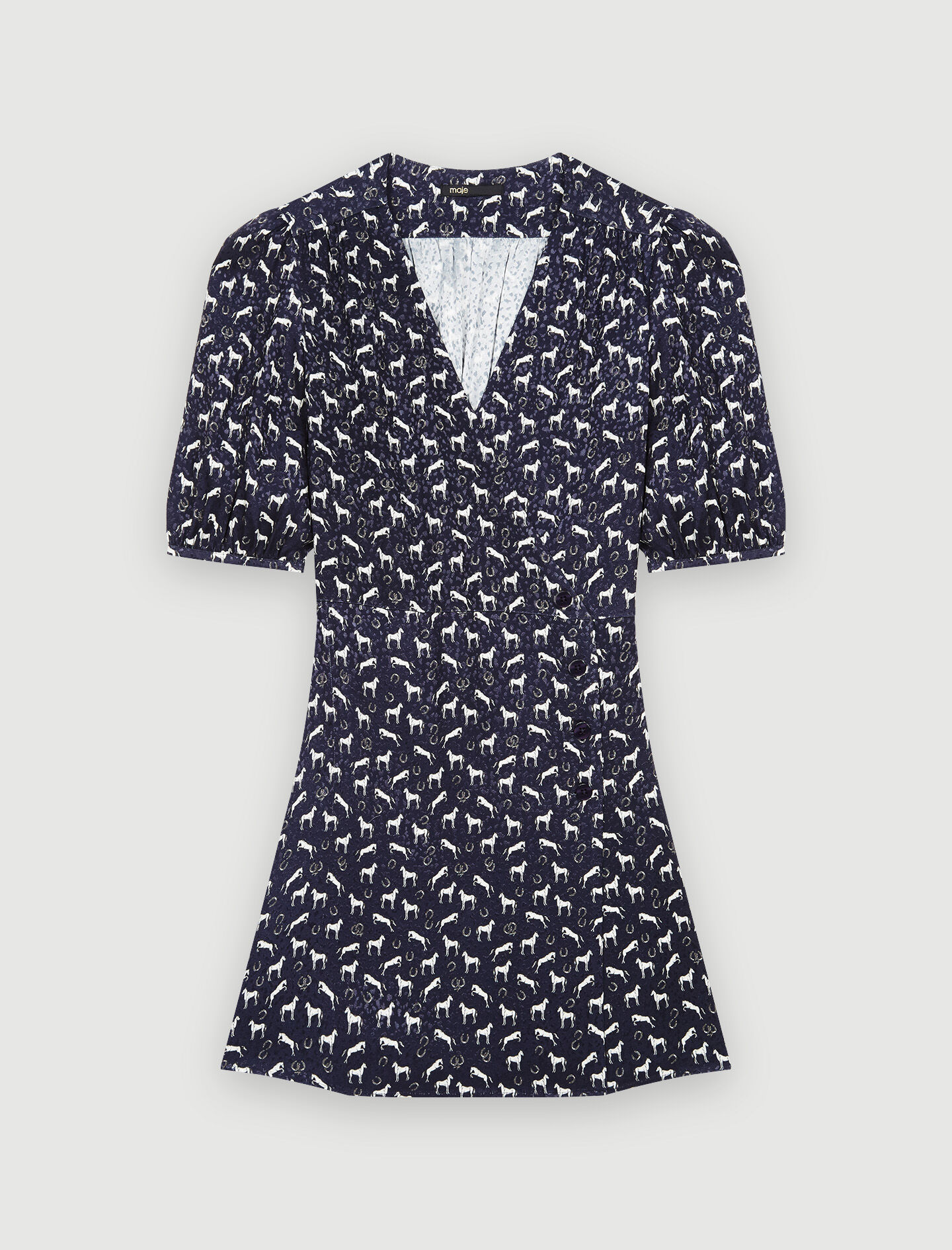 Rochie jacquard cu imprimeu de cai - Căluți de mare