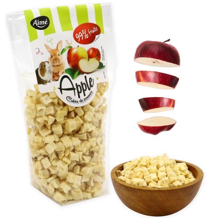 AIME Friandises snack chips de pomme - Pour lapins et rongeurs - 60 g