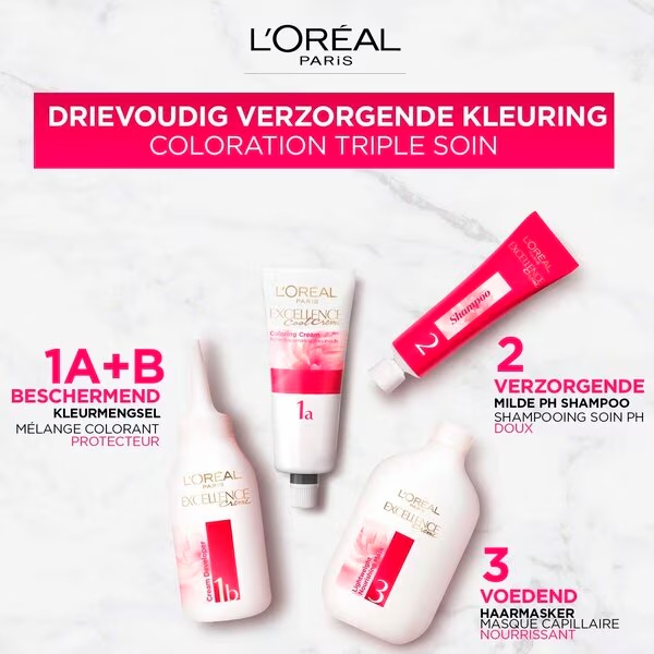 „L'Oréal Paris Excellence Crème 9“ ilgalaikiai plaukų dažai, labai šviesiai blondinai